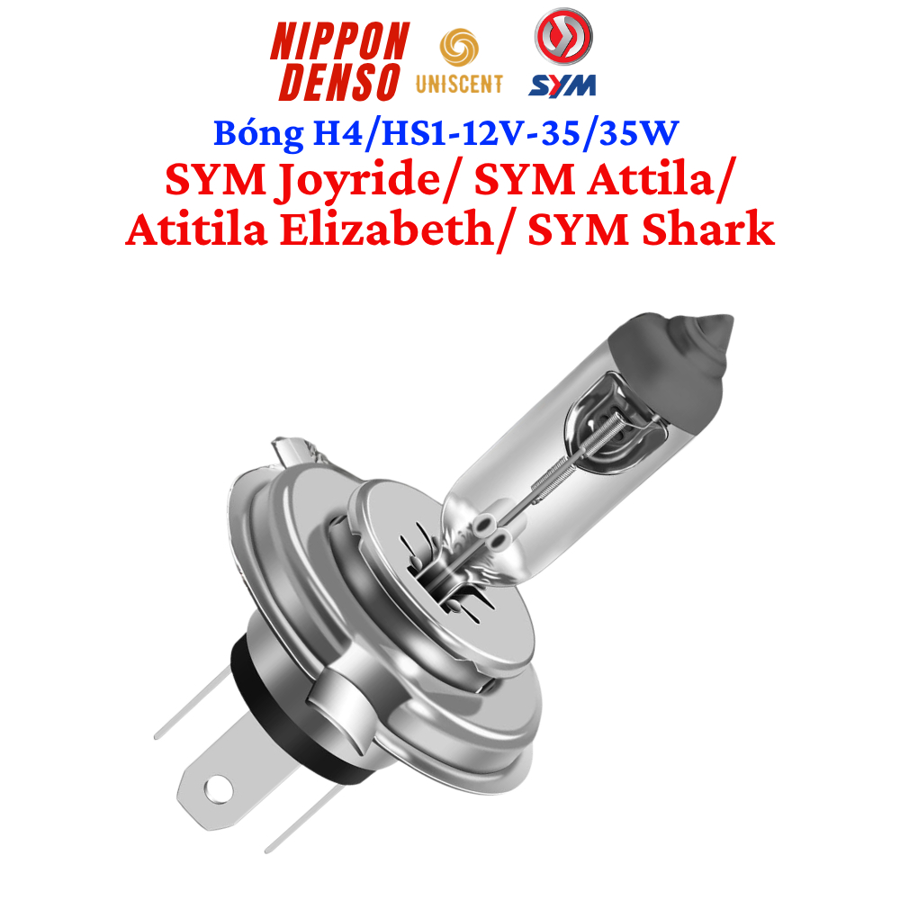 Bóng Đèn Xe Máy Halogen HS1-12V-35/35W SYM Attila/ Attila Elizabeth/ Shark/ SYM Joyride-NIPPON DENSO