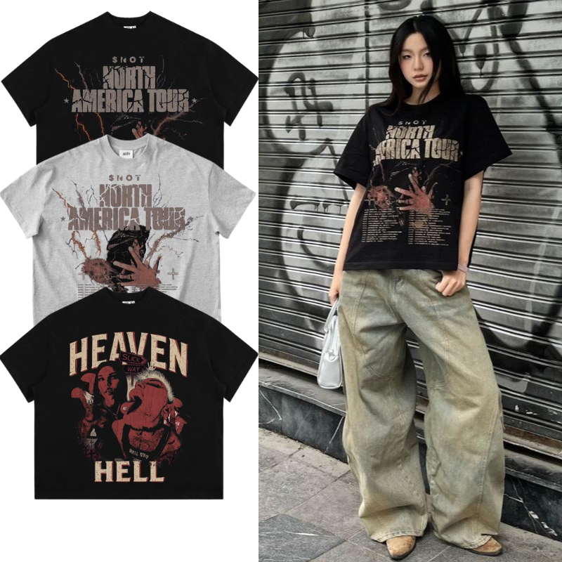 SLICK – Áo Thun Form Big Boxy “HEAVEN-HELL” Cotton 100% – Local Brand THE SLICK WAY UNISEX 2026