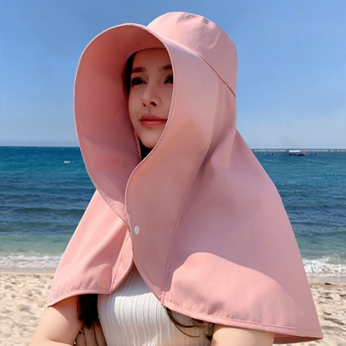 Mũ Chống nắng vành rộng che gáy có dây rút chất vải cotton mát thời trang Unisex Nam nữ