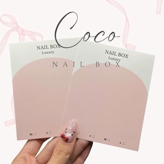 Bìa nailbox 2 mặt thẻ gắn móng tay kèm bịch bóng kiếng G049, bìa nailbox 9x11cm cán màng giấy c300