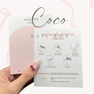 Bìa nailbox 2 mặt thẻ gắn móng tay kèm bịch bóng kiếng G049, bìa nailbox 9x11cm cán màng giấy c300