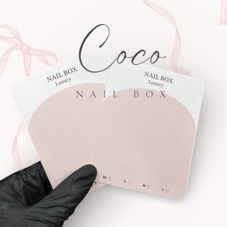 Bìa nailbox 2 mặt thẻ gắn móng tay kèm bịch bóng kiếng G049, bìa nailbox 9x11cm cán màng giấy c300