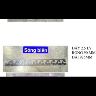 Dây Sóng Biển CNC – một chi tiết sắt mỹ thuật được cắt bằng máy CNC với hoa văn dạng sóng biển lặp lại