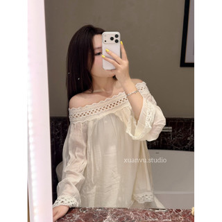 𝐏𝐡𝐢𝐞𝐧 𝐘𝐉𝐈𝐀 | (Sẵn) 6620 Set Tơ 2 Lớp Áo Trễ Vai Quần Ống Suông