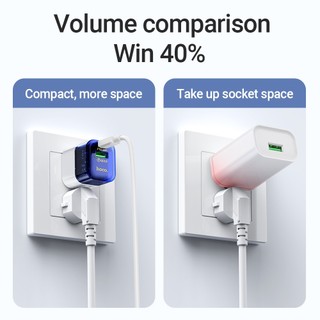 Bộ sạc nhanh 2 cổng Hoco DM-C3 kèm cáp TypeC to LaiNing PD 30W và USB QC3.0 18W