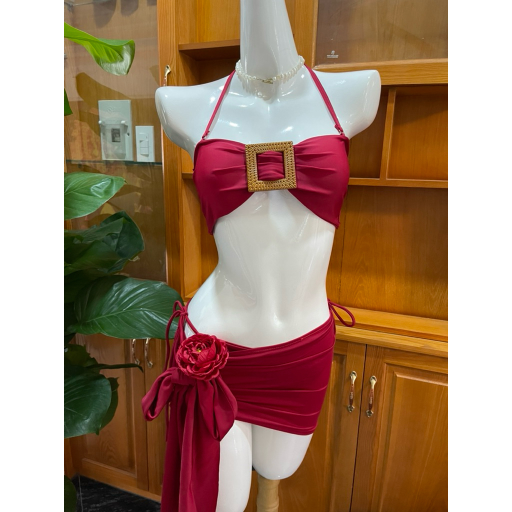 TINA-bikini set 3 mảnh thiết kế kèm bắt mắt .sang xịn