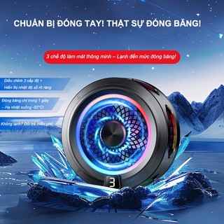 Quạt Tản Nhiệt SR05 Đóng Băng Tức Thì - Chống Giật Lag PUBG, Liên Quân, Nam Châm Mạnh, Màn Hình Số LED Tản nhiệt nhanh