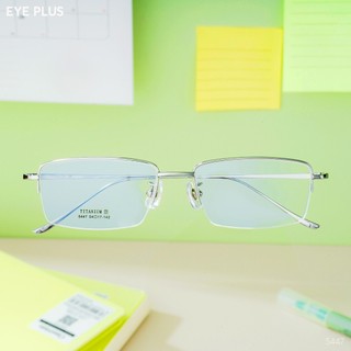 [RM] Kính Cận Titan Dáng Clubmaster Chữ Nhật Nam Nữ Reeman 5447 Eye Plus Gọng Kính Bền Bỉ Siêu Nhẹ