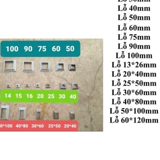 Chụp Chân Sắt Kẽm Vuông 14- 16 -20-25=30-40-50-60-75-90-100 dùng để bịt đầu các thanh sắt hộp vuông, giúp bảo vệ mép sắt