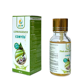 Tinh dầu sả chanh Pure 20ml,Lemongrass Essential Oil, đuổi côn trùng, tạo mùi thơm dễ chịu