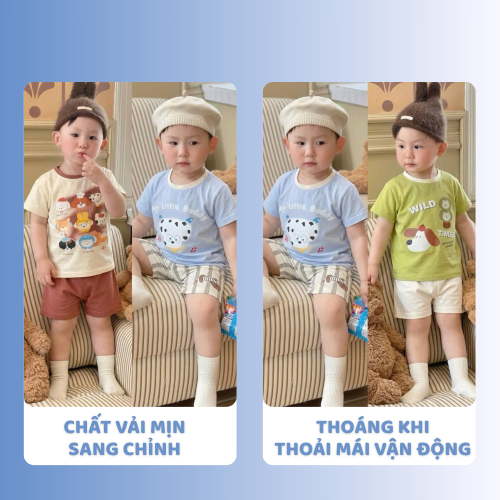 [À ƠI SHOP] A93- set 3 bộ cộc 9 mặt chó tên tiếng anh- a100.340