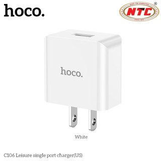 Cốc sạc Hoco C106 USB-A 5V-2.1A (Trắng)