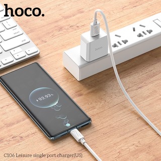 Cốc sạc Hoco C106 USB-A 5V-2.1A (Trắng)
