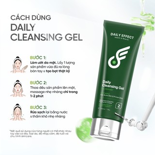 [Giảm 20k Trên Live] Sữa Rửa Mặt Dạng Gel Cho Da Dầu Mụn - DAILY EFFECT Daily Cleansing Gel (120g)