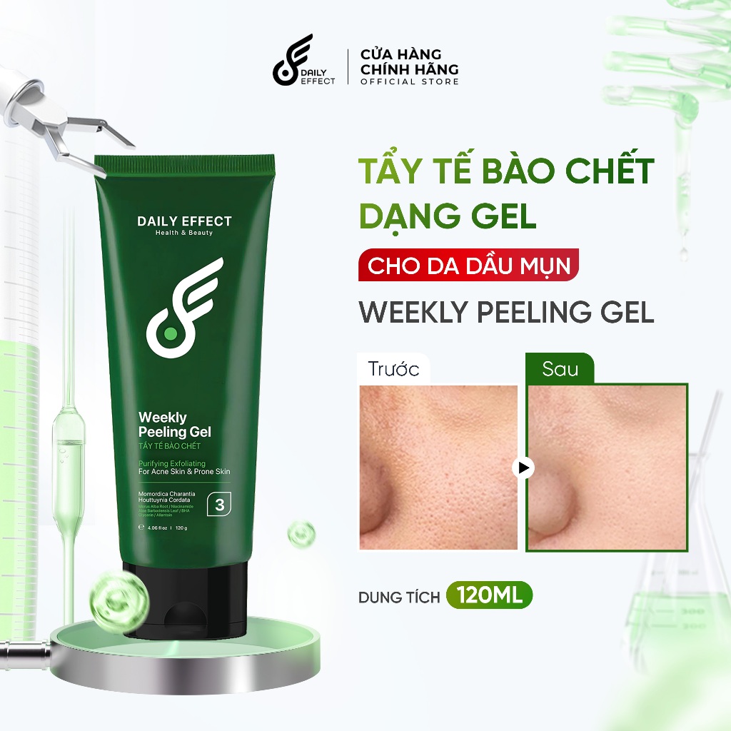 [Tẩy Tế Bào Chết Cho Da Dầu Mụn] DAILY EFFECT Weekly Peeling Gel (120ml)