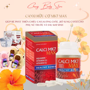 Canxi MK7 Max, Viên Uống Bổ Sung Canxi Tảo Đỏ Tự Nhiên Cho Phụ Nữ Mang Thai, Cho Con Bú, Trẻ Nhỏ