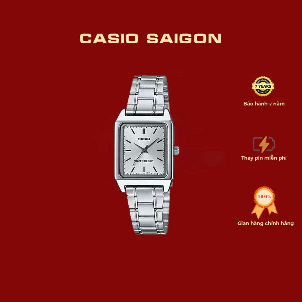 Đồng hồ Casio nữ Vintage LTP-V007D-7E size 31x22mm chính hãng