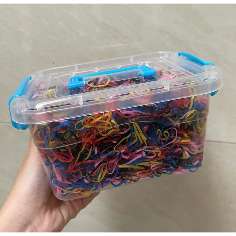 Hộp 4000 dây chun buộc tóc đủ màu sắc