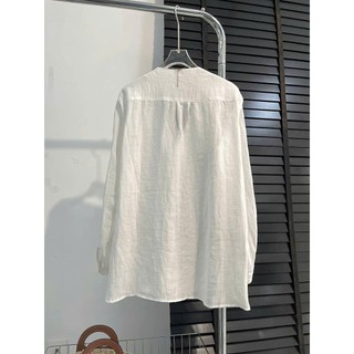 𝗭𝗢𝗭𝗢 -|LYLINEN| - Áo Linen Tưng gân cổ V