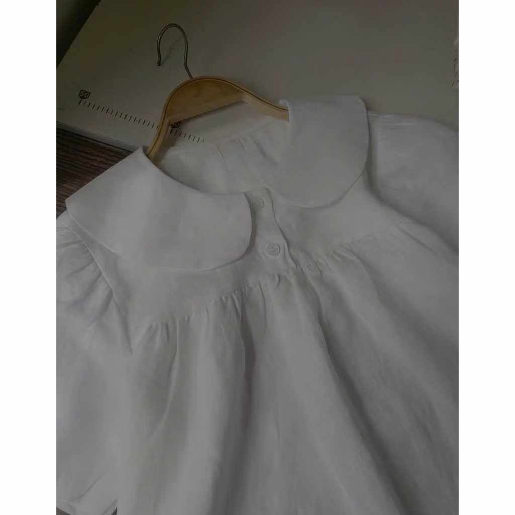 𝗖𝗼𝗰𝗼 -Áo Linen Tưng Premium cổ sen