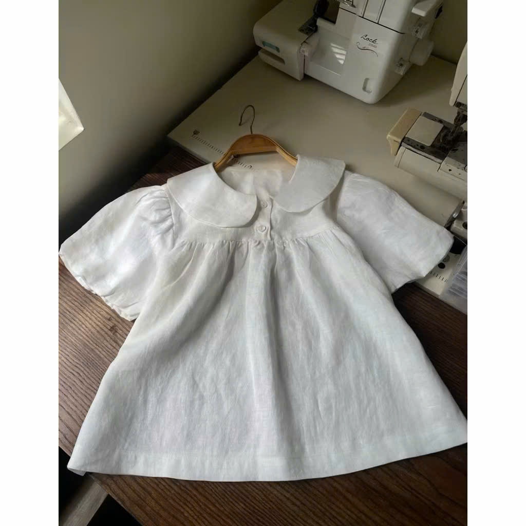 𝗖𝗼𝗰𝗼 -Áo Linen Tưng Premium cổ sen