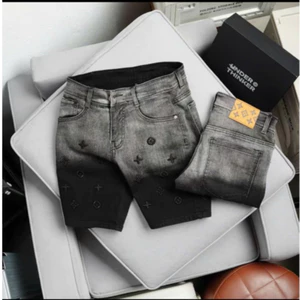 Quần Short Jean Nam Phong Cách Trẻ Trung Sang Trọng Có Co Giãn và Thêu Cao Cấp