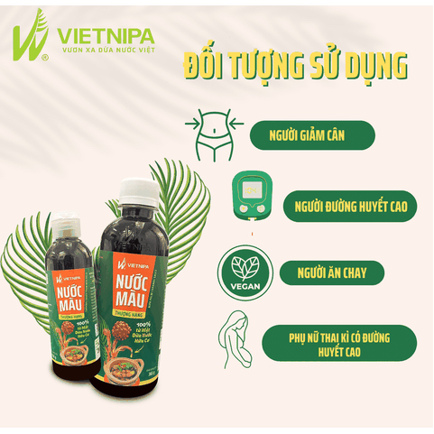 Nước màu từ mật hoa dừa hữu cơ VIETNIPA – Gia vị nấu ăn healthy, ướp thịt cá tự nhiên