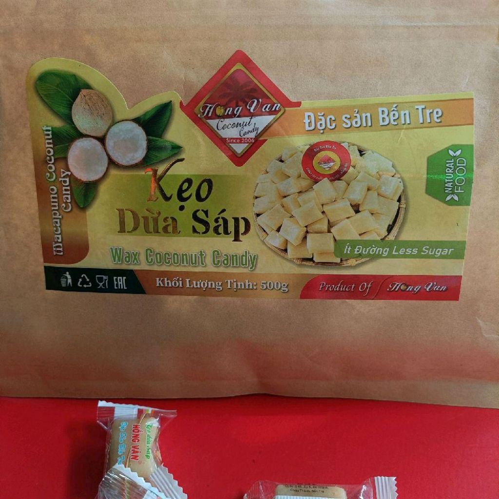 Kẹo dừa sáp Hồng Vân 500g __ đặc sản Bến Tre