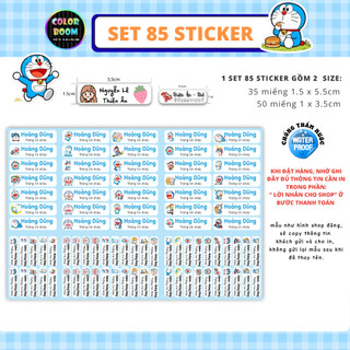 Set Sticker Dán Đồ Dùng Cho Bé - MẪU DORAEMON - Colorboomshop
