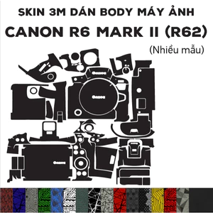 Skin 3M dán Canon R6 Mark II (Nhiều mẫu) | Miếng dán Film 3M dán full body máy ảnh R62 đã cắt sẵn