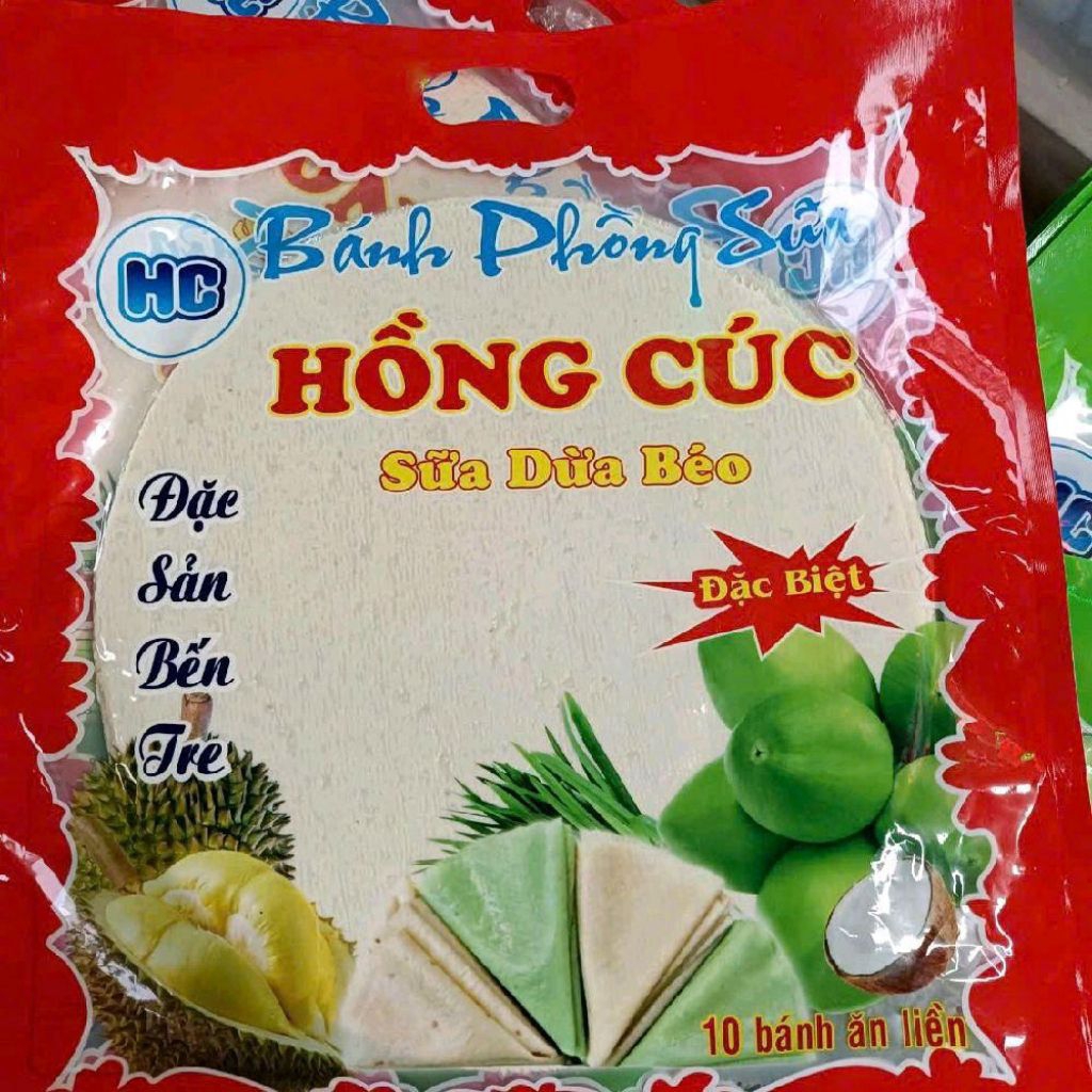 Combo 2 Bánh phồng sữa Hồng cúc  ( 1 xanh 300g và 1 Trắng 300g )