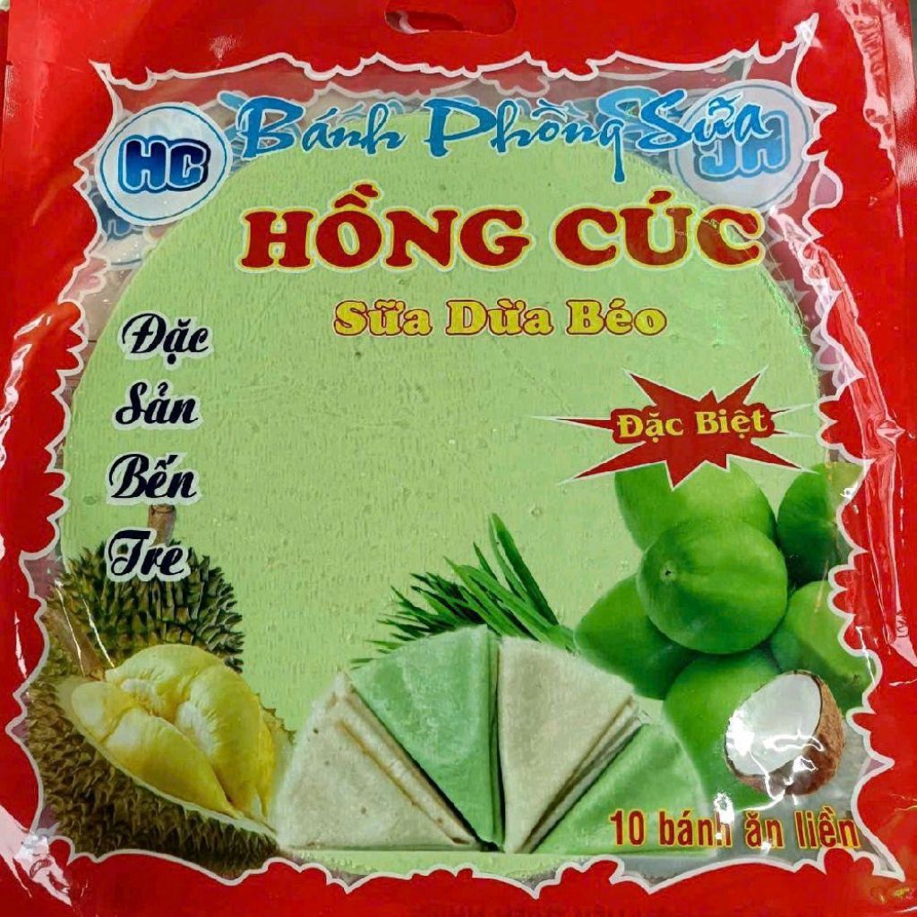 Combo 2 Bánh phồng sữa Hồng cúc  ( 1 xanh 300g và 1 Trắng 300g )