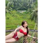 Set bikini kèm babytee quần sooc đỏ
