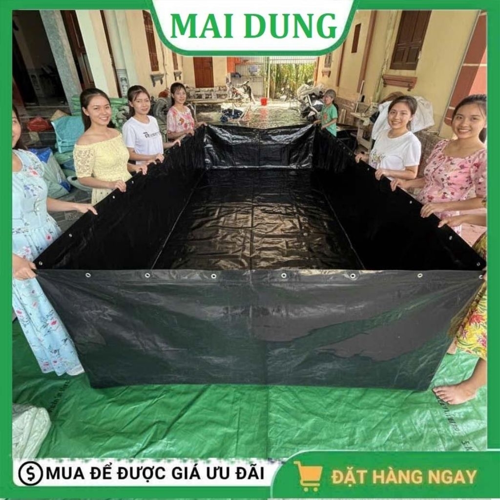 Bể bạt nuôi ốc ếch và cá lươn loại HDPE và VPC xanh bộ đội