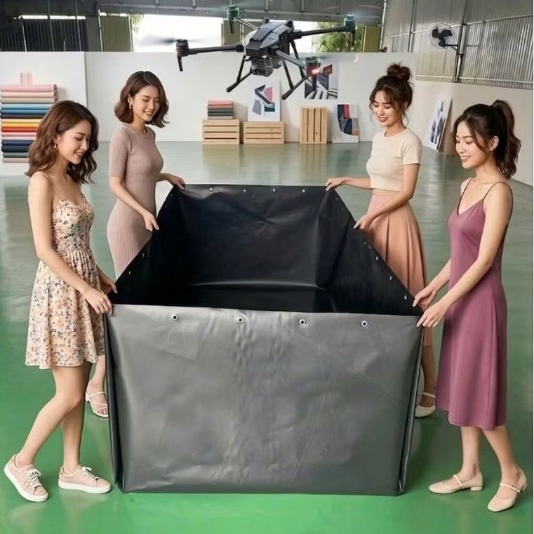 Bể bạt nuôi ốc ếch và cá lươn loại HDPE và VPC xanh bộ đội