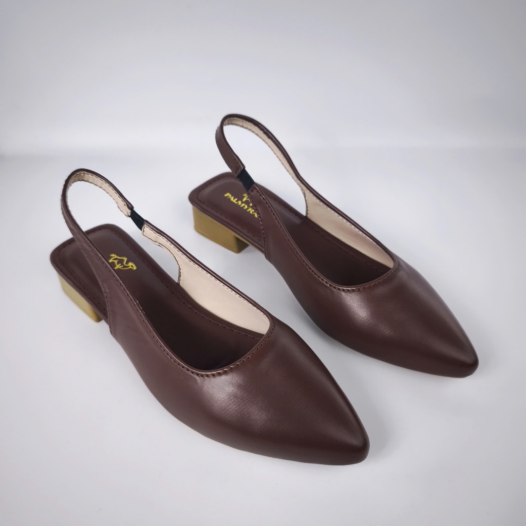 Giày nữ hở gót da sịn thật mã CG26 cao 3cm