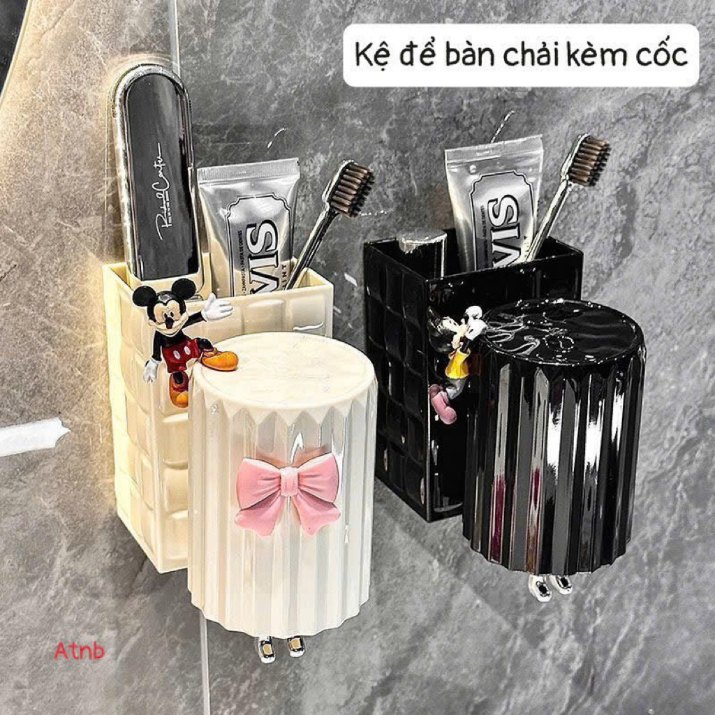 🔥 HOT TREND 2026 – GIÁ ĐỰNG BÀN CHẢI DÁN TƯỜNG SIÊU XINH 🔥( tặng kèm phụ kiện nơ)