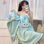 Khăn Choàng Tắm - HÀNG LOẠI 1 - Khăn Quấn Cho Bé Gái Hoạt Hình Hình Gấu Dâu Tây Dễ Thương Thấm Hút Tốt