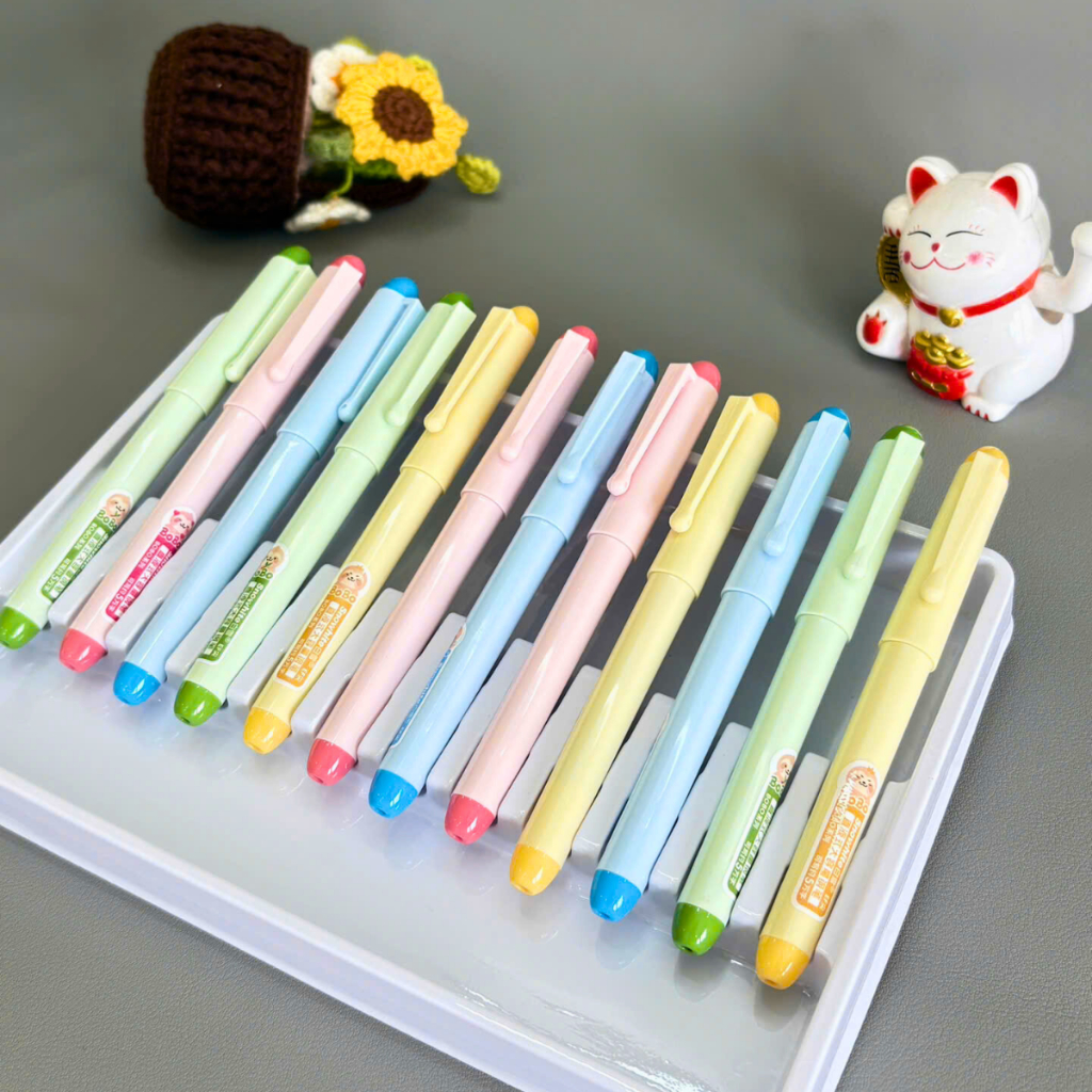 Bút Máy F35 Có sẵn mực chỉ việc dùng, Viết êm trơn bền bỉ, Ngòi 0.38mm tiện lợi sạch sẽ cho Hs cấp 1
