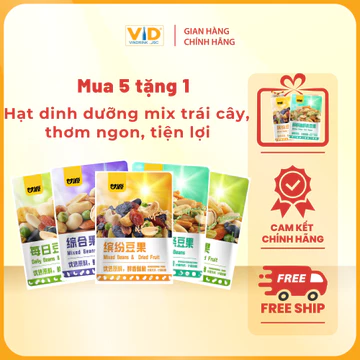 MUA 5 TẶNG 1 Hạt dinh dưỡng mix trái cây sấy thơm ngon, giàu dinh dưỡng