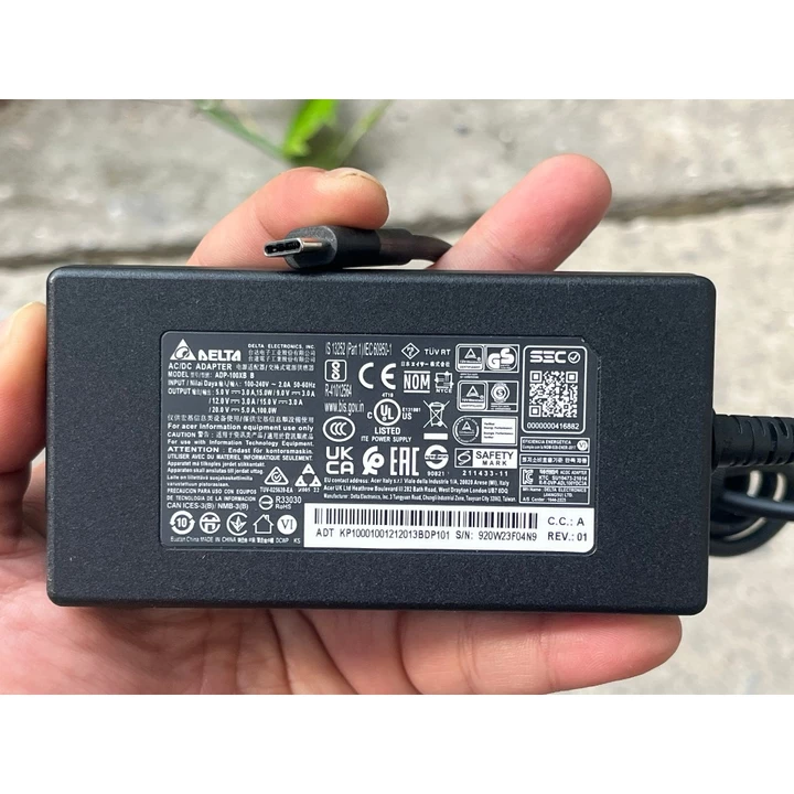 Sạc Laptop Acer delta 100W TYPE C - USB C Hàng cũ zin theo máy chính Hãng