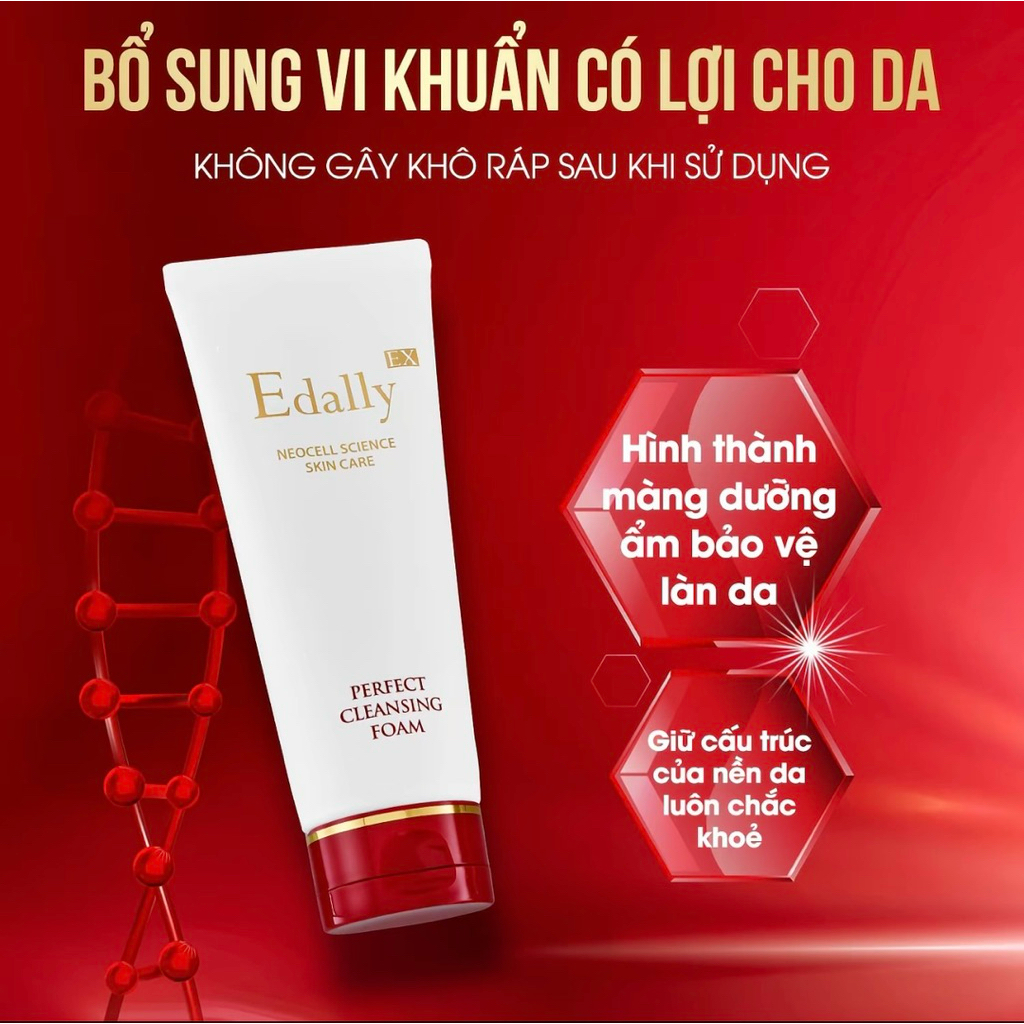 Sữa Rửa Mặt Edally Ex Perfect Cleansing Foam Chống Lão Hoá, Làm Sạch Dịu Nhẹ, Tạo Bọt Siêu Nhỏ Dùng Mọi Loại Da Lọ 150ml