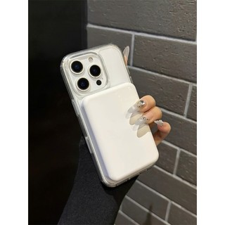 Ốp Lưng Trong Suốt Hỗ Trợ Sạc Không Dây Từ Tính Dành Cho IP 17 16 15 14 13 12 11 Plus Pro Max