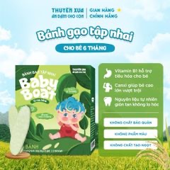 Bánh gạo Thuyền Xưa Baby Boat, Bánh gạo hữu cơ siêu ngon, tan nhanh dành cho bé tập ăn dặm