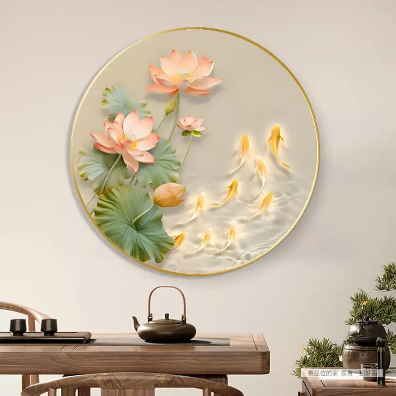 Tranh Tráng Gương Pha Lê Tròn Hiện Đại, Decor Treo Tường Trang Trí Phòng, Quà Tặng - Top Decor