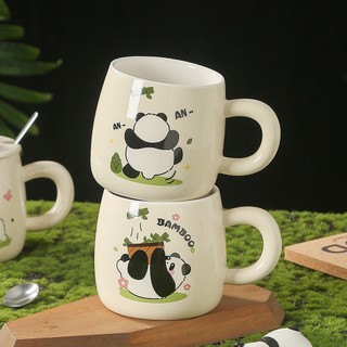 【Nhà Gốm Xinh】Cốc sứ hình gấu trúc dễ thương quà tặng ý nghĩa dành cho người yêu,Ly sứ bạn bè và người thân