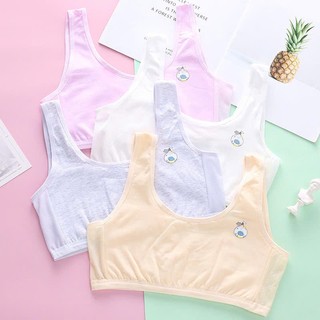 [A11 Hàng mới 2026] Áo lá cho bé gái cotton mix thông hơi thoáng mát, áo bra trẻ em 2 lớp không đệm mềm mại, thấm hút