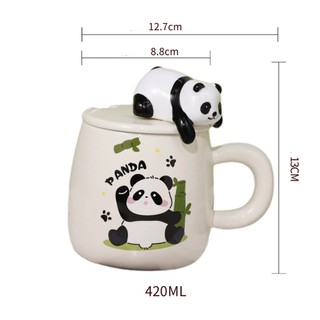 【Nhà Gốm Xinh】Cốc sứ hình gấu trúc dễ thương quà tặng ý nghĩa dành cho người yêu,Ly sứ bạn bè và người thân