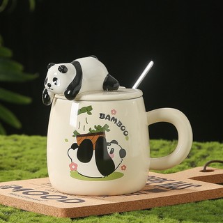 【Nhà Gốm Xinh】Cốc sứ hình gấu trúc dễ thương quà tặng ý nghĩa dành cho người yêu,Ly sứ bạn bè và người thân