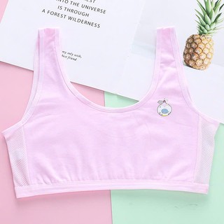 [A11 Hàng mới 2026] Áo lá cho bé gái cotton mix thông hơi thoáng mát, áo bra trẻ em 2 lớp không đệm mềm mại, thấm hút